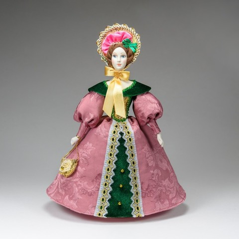 Russian Girl hand made Porcelain Doll in a 19th century Dress - 11 Inches (by Le Russe)