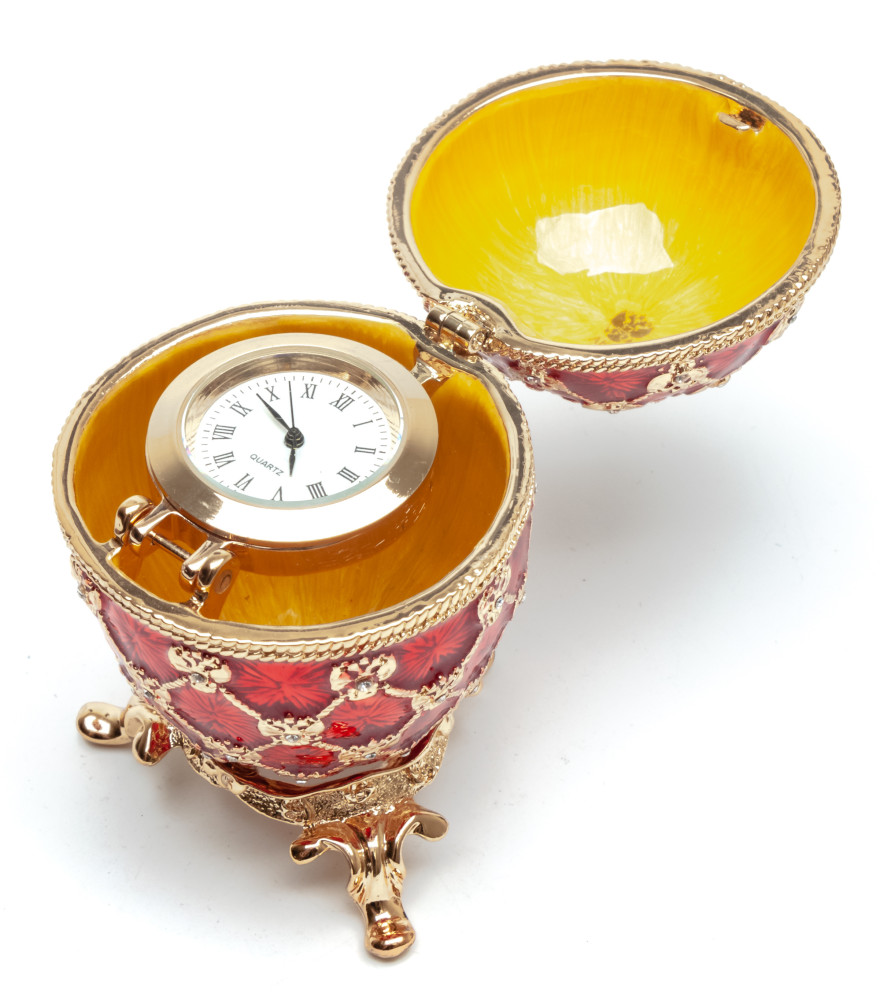 80 mm Clock and Red Imperial Coronation Music Easter Egg