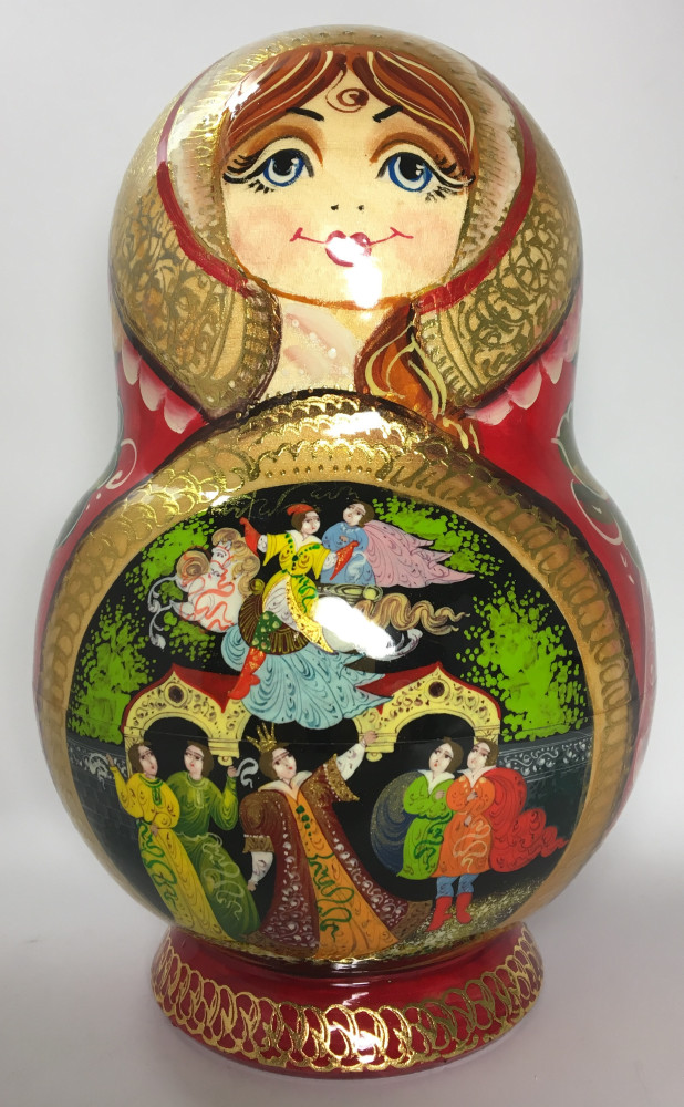 Shop Exclusive Nesting Dolls 220 mm Sleeping Beauty Hand painted Matryoshka doll 15 pcs inside round shape (by Valery Studio) online at Skazka.site | Eligible for fast shipping and free returns. 220 mm Sleeping Beauty Hand painted Matryoshka doll 15 pcs inside round shape (by Valery Studio)