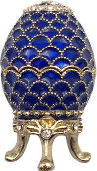 42 mm Dark Blue Pine Cone Easter Egg