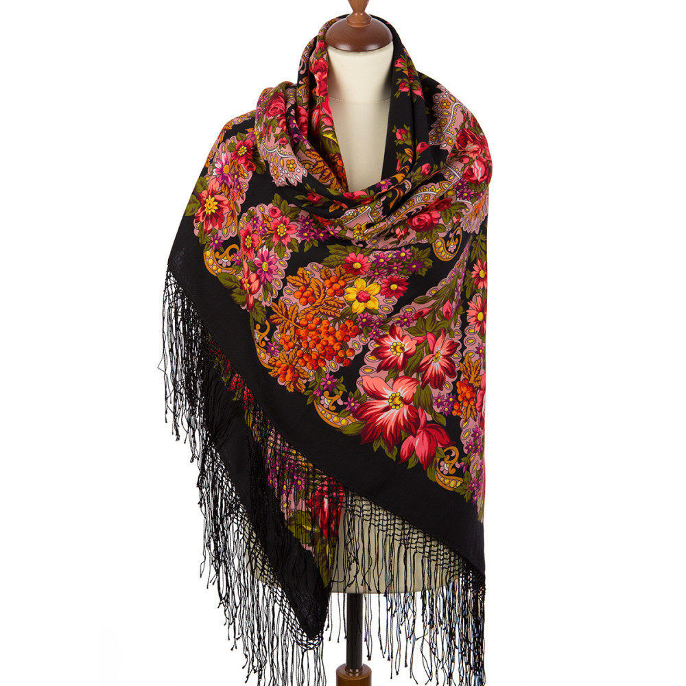 Shop Thick Woolen Fabric Shawls with Silk Fringe 148x148 cm Шаль «Галина» online at Skazka.site | Eligible for fast shipping and free returns. Шаль «Галина»