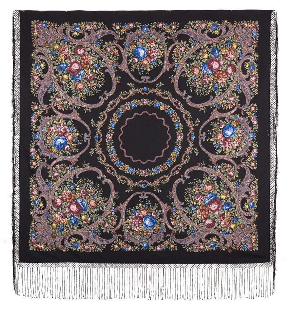 Shop Thick Woolen Fabric Shawls with Silk Fringe 148x148 cm Шаль «Русские сезоны» online at Skazka.site | Eligible for fast shipping and free returns. Шаль «Русские сезоны»