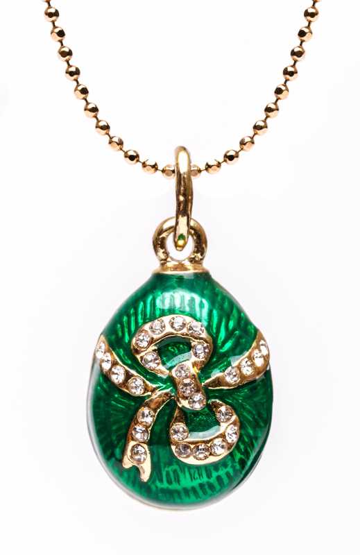 Bow Green Egg Pendant