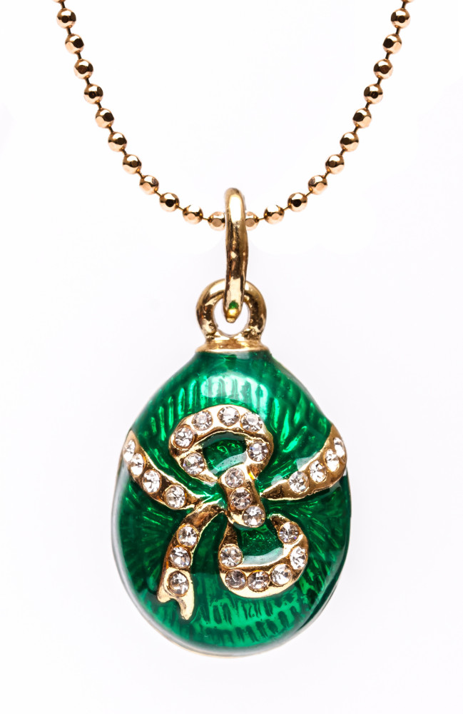 Bow Green Egg Pendant