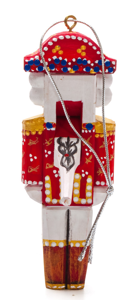 120 mm The Nutcracker hand carved and painted wooden Christmas Tree Ornament (by Nikitina Crafts)