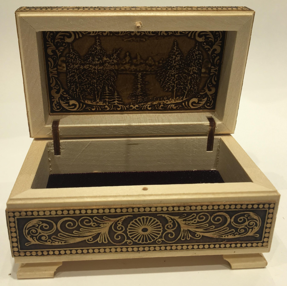 Birch Bark Hand-made Jewellery Box