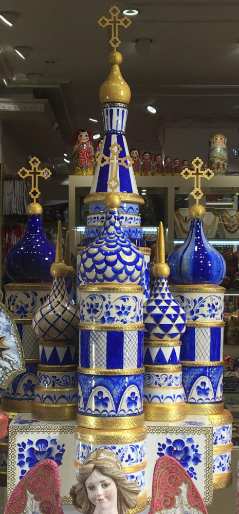 Saint Basil's Cathedral Gzhel Art Music Box