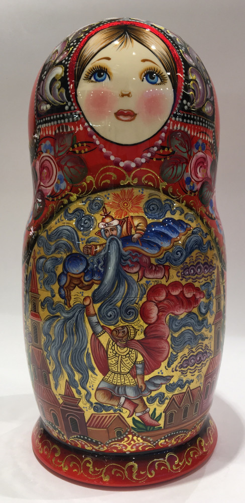Shop Exclusive Nesting Dolls 230 mm Ruslan and Ludmila Fairy tale scenes hand painted wooden Matryoshka doll 7 pcs (by A Studio) online at Skazka.site | Eligible for fast shipping and free returns. 230 mm Ruslan and Ludmila Fairy tale scenes hand painted wooden Matryoshka doll 7 pcs (by A Studio)