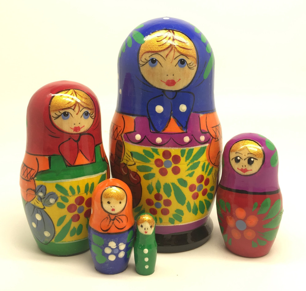 Russian Tradithional Matryoshka Doll 5pcs