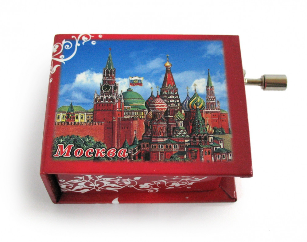 Музыкальная шкатулка фото рамка"Москва" аква (мелодия "Подмосковные вечера")