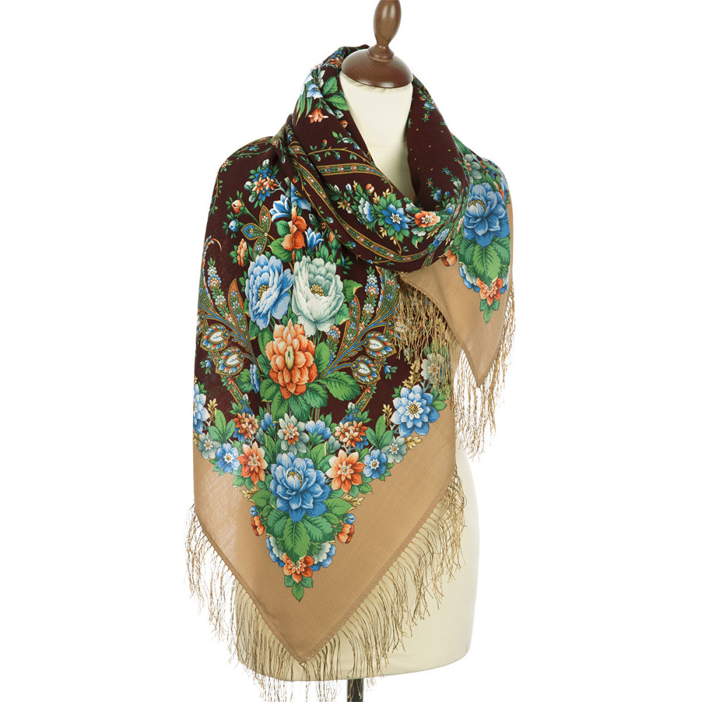 Shop Double-Thread Woolen Yarn Scarves with Silk Fringe 135x135 cm Платок «Звёздный дождь» online at Skazka.site | Eligible for fast shipping and free returns. Платок «Звёздный дождь»
