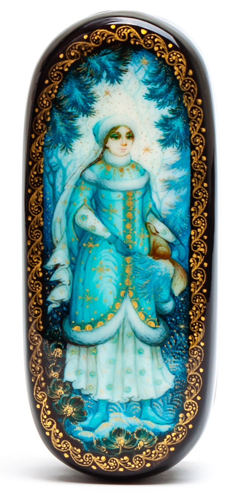 40x100mm Snowmaiden Hand Painted Jewellery Box (by Sadko Workshop)