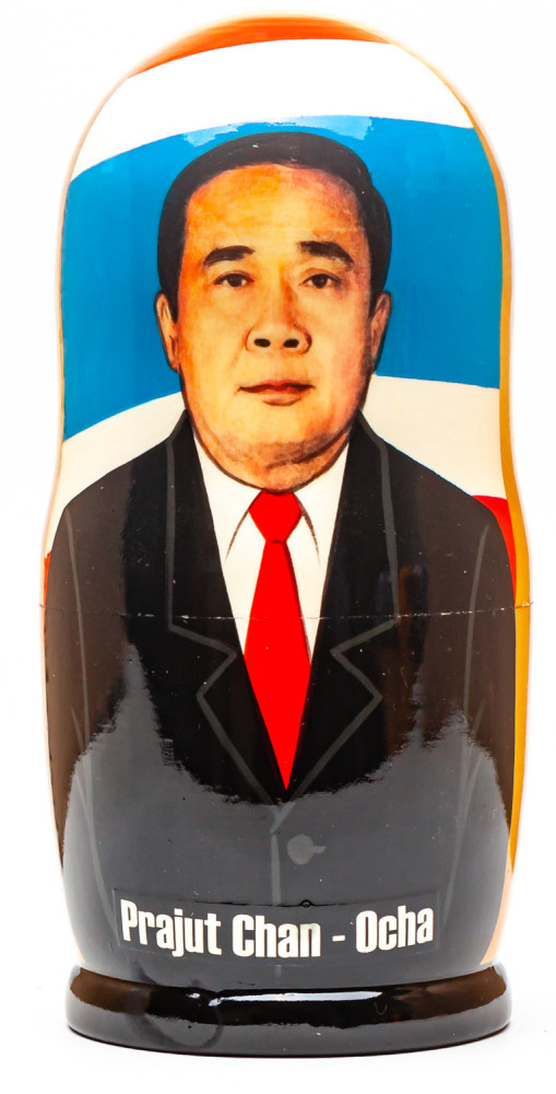180mm Prajut Chan-o-Cha Handmade wooden Matryoshka Nesting Doll 5 pcs (by 3A Studio)