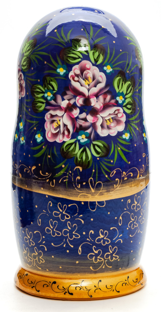 200 mm Summer Flowers hand painted Russian Matryoshka Doll 5pcs (by Summer Shine)