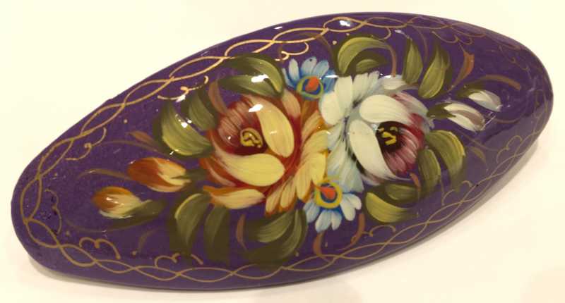 Lada Hair Clip Hand Painted Zhostovo Art
