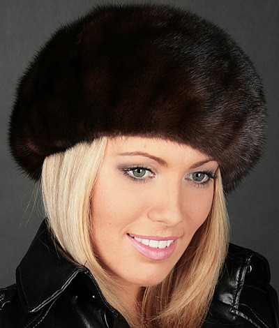 U Mink Fur Beret (different color)