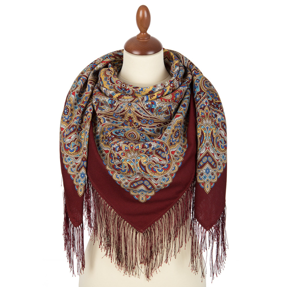 Shop Double-Thread Woolen Yarn Scarves 110х110 cm Платок «Рождественский пряник» online at Skazka.site | Eligible for fast shipping and free returns. Платок «Рождественский пряник»