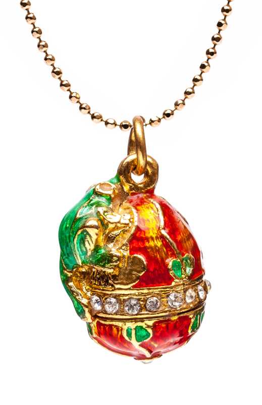 Frog on Red Egg Pendant