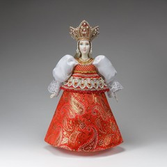 Russian Queen hand made Porcelain Doll in Kokoshnik - 11 Inches (by Le Russe)