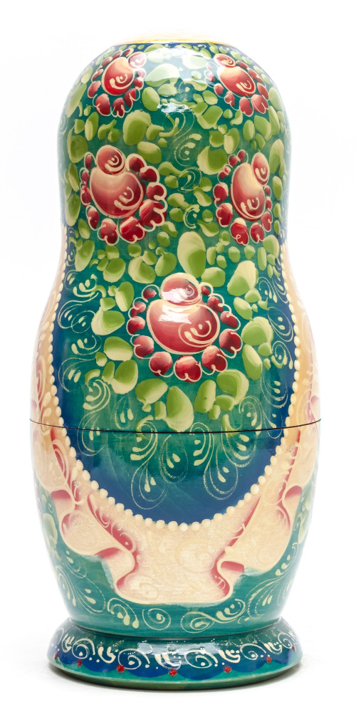 260mm The King and The Princess hand painted Matryoshka round Doll 7pcs (by Golden Cockerel)
