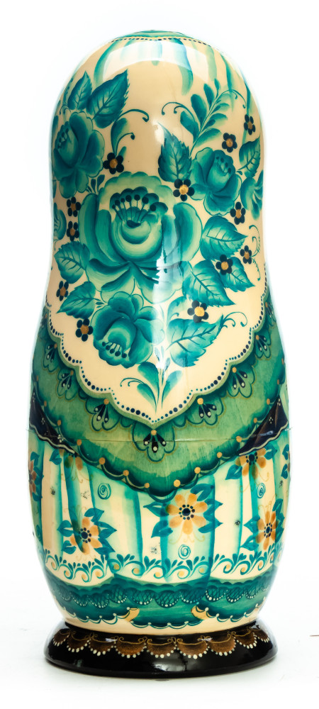 200mm Matryohska with a Samovar hand painted Matryoshka doll 5pcs