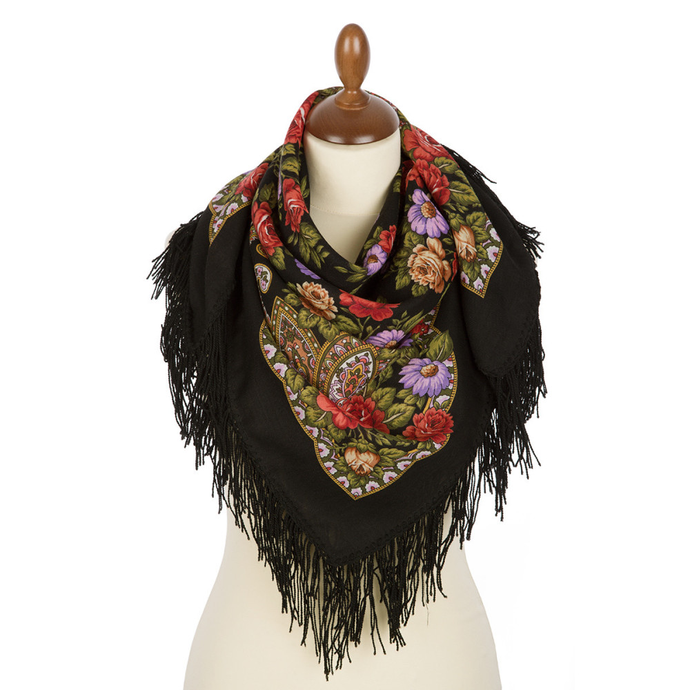 Shop Woolen Scarves with Woolen Fringe 89x89 cm 89x89 cm Enchantress Woolen Shawl with Woolen Fringe Pavlovo Posad Manufactory online at Skazka.site | Eligible for fast shipping and free returns. 89x89 cm Enchantress Woolen Shawl with Woolen Fringe Pavlovo Posad Manufactory