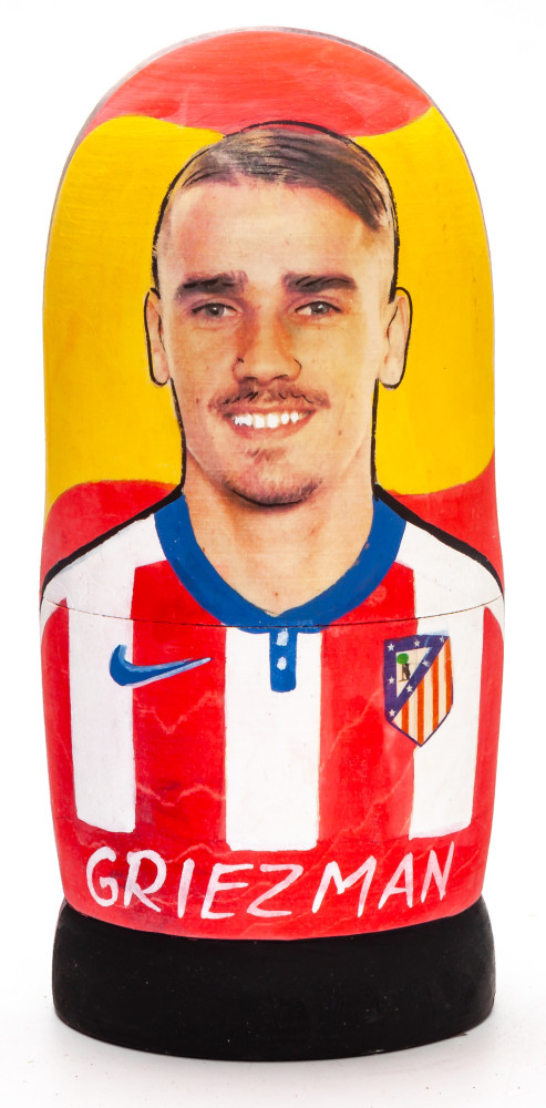 180mm Antoine Griezman from Atletico Madrid Hand Painted Matryoshka Doll 5 pcs (by Konstantin Studio)