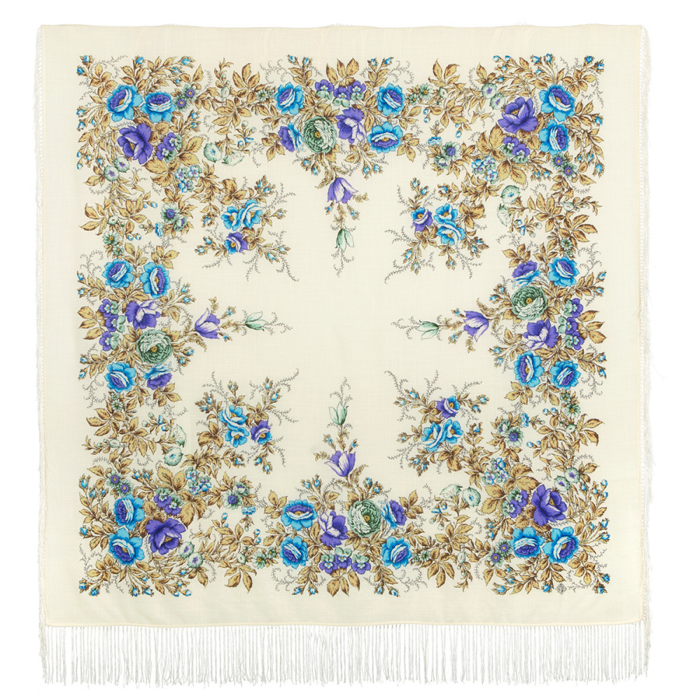 Shop Woolen Scarves with Silk Fringe 125x125 cm Платок «Нежность утра» online at Skazka.site | Eligible for fast shipping and free returns. Платок «Нежность утра»