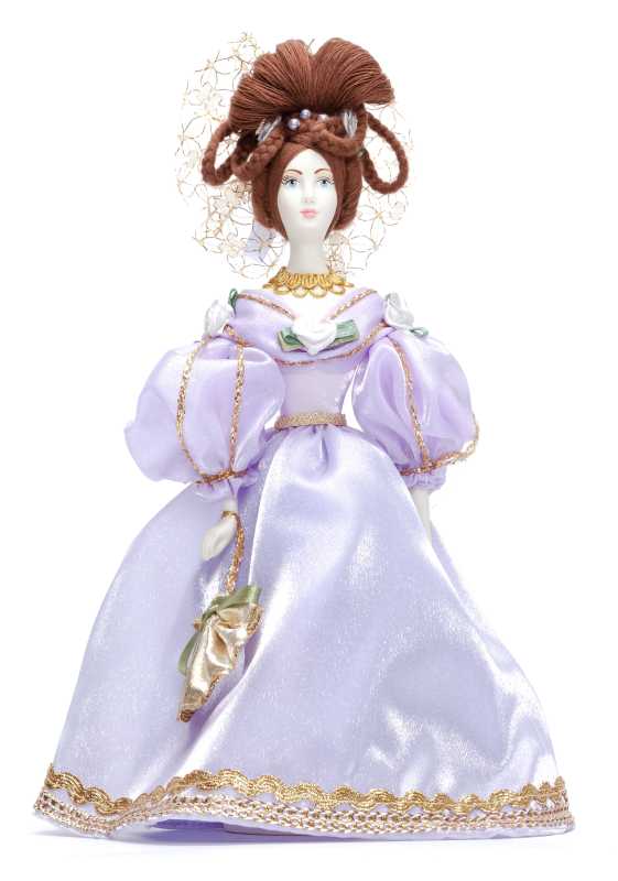 Russian Girl hand made Porcelain Doll in a 19th century Dress - 11 Inches (by Le Russe)