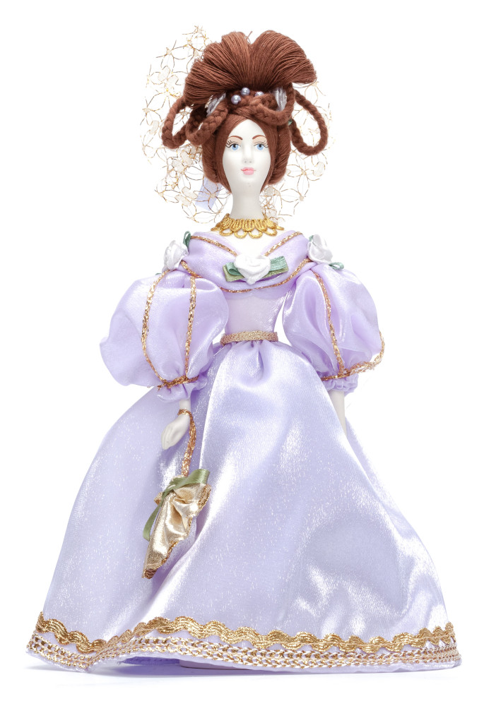 Russian Girl hand made Porcelain Doll in a 19th century Dress - 11 Inches (by Le Russe)