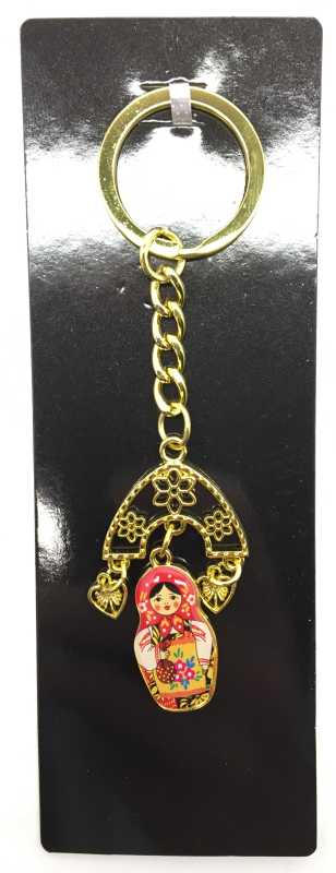 Russian Matryoshka with Ear Rings Key Chain (by AKM Gifts)
