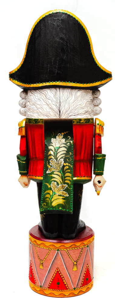 290 mm Nutcraker Hand Carved and Painted Wooden Statue with Saber (be Sergey Christmas Workshop)