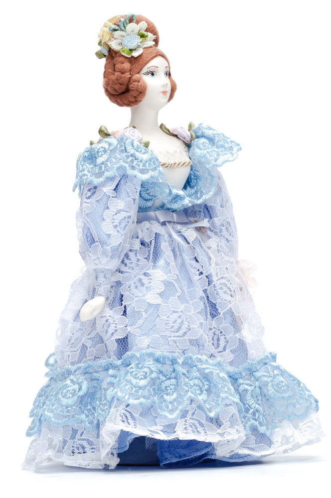 Russian Girl hand made Porcelain Doll in a 19th century Dress - 11 Inches (by Le Russe)
