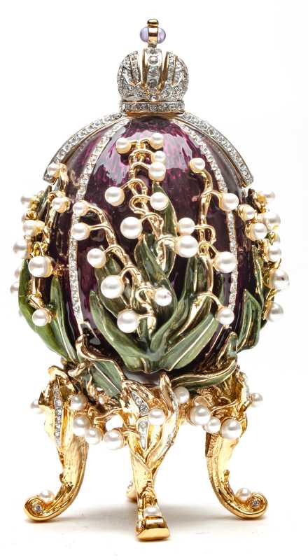160 mm The Lilies of the Valley Violet Easter Egg