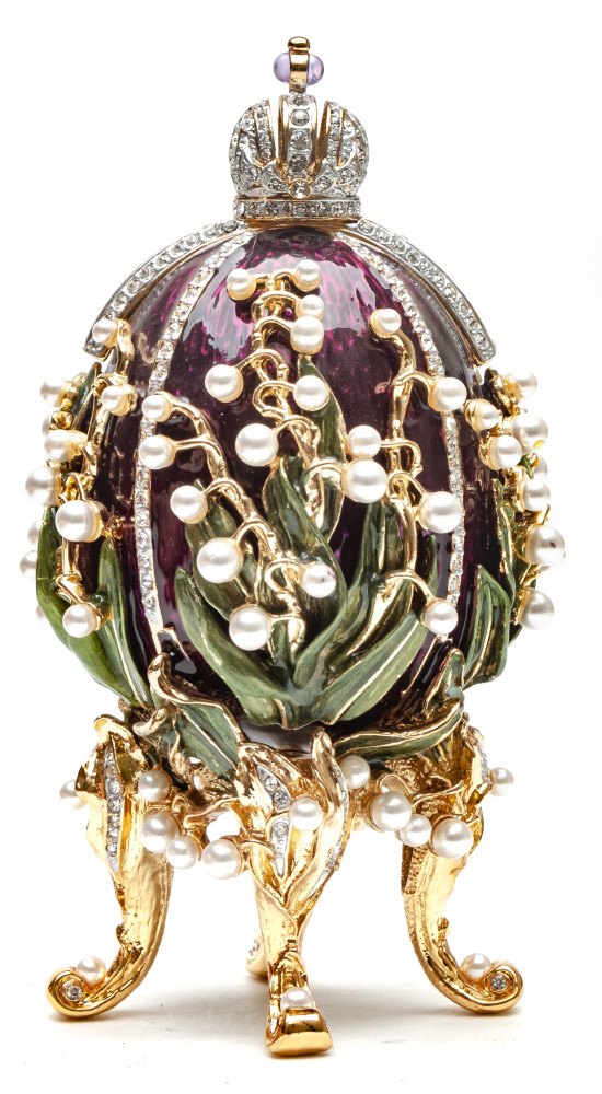 160 mm The Lilies of the Valley Violet Easter Egg