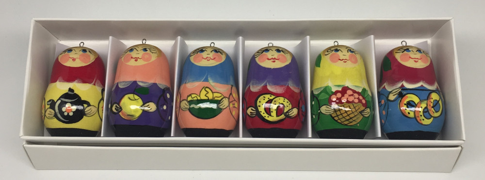 Matryoshka with Russian Traditions Christmas Ornaments