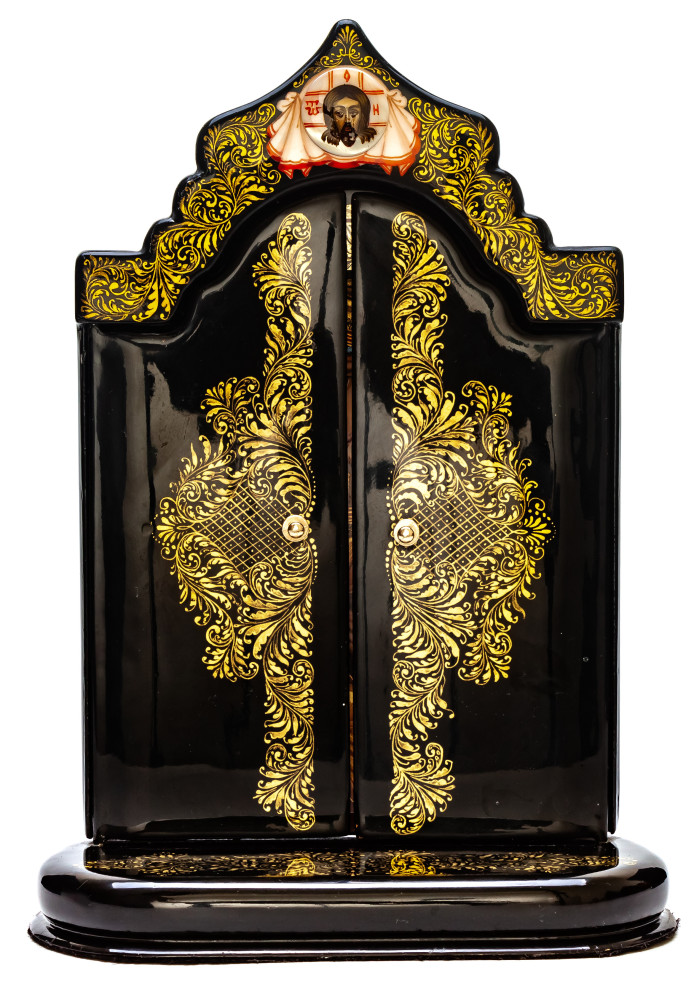 190x260mm Vladimirskaya Godmother handpainted on nacre Icon (by Galina Studio)