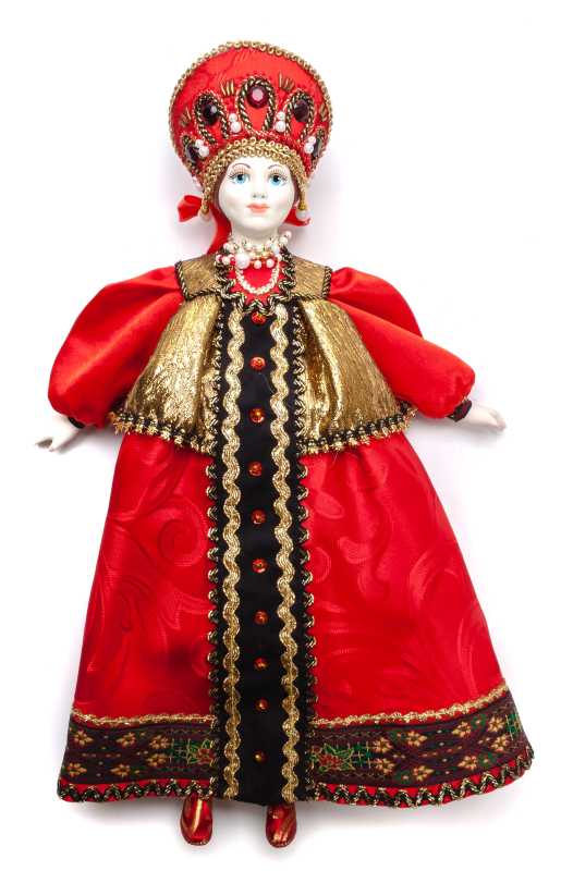 The Girl in a Red Dress hand-sewn Porcelain Doll - 16 Inches