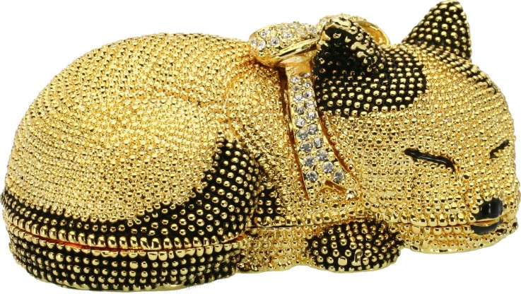 Шкатулка "Кошка" , цвет золотой