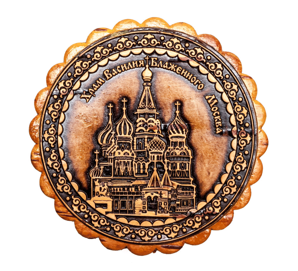 d 65 mm Saint Basil Cathedral hand made Birchbark Jewelry Box (by Maxim Birch)