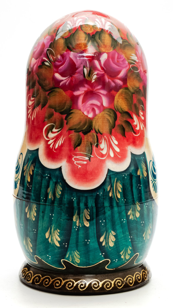 180 mm The Christmas hand painted on Wooden Matryoshka doll 7 pcs (by Valeria Crafts)