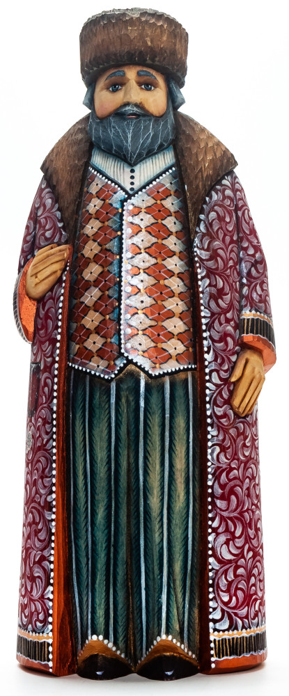 230 mm Gentleman  hand painted Wooden Statue (by Karpova Nadezda)