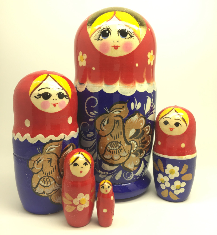 U 5pcs L Russian Matryoshka Doll