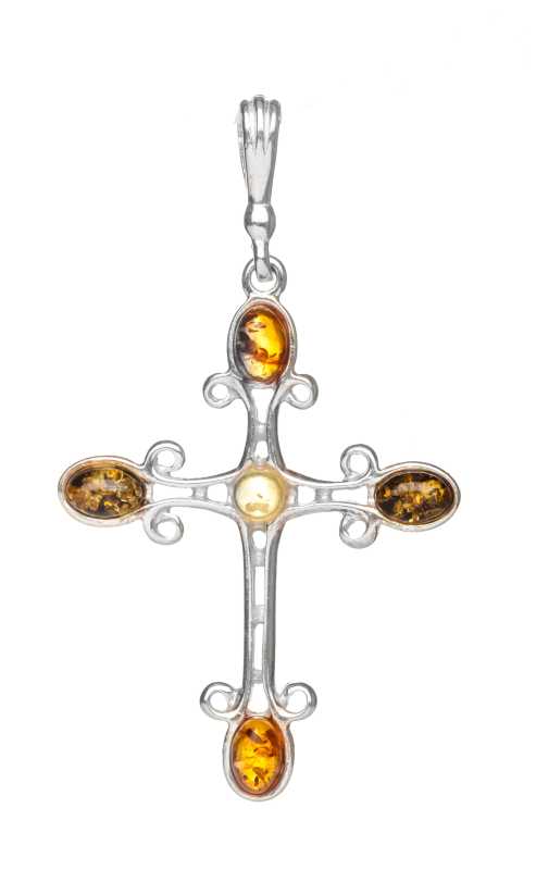 3 g Cross Baltic Amber Pendant