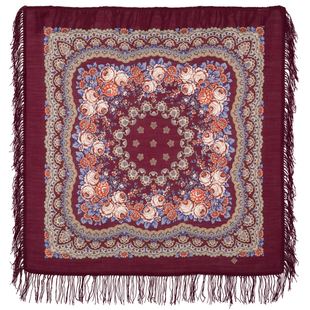 Shop Woolen Scarves with Woolen Fringe 89x89 cm 89x89 cm Gentle evening Woolen Shawl with Woolen Fringe Pavlovo Posad Manufactory online at Skazka.site | Eligible for fast shipping and free returns. 89x89 cm Gentle evening Woolen Shawl with Woolen Fringe Pavlovo Posad Manufactory