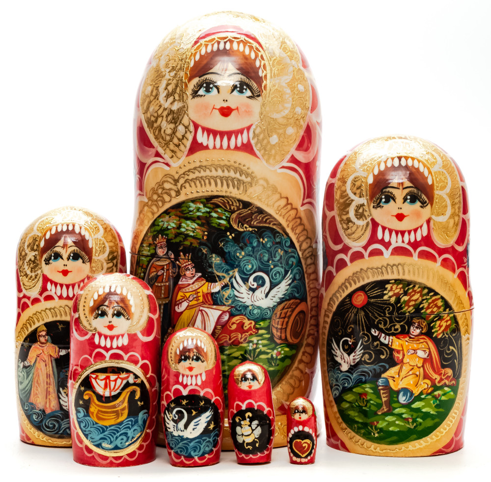 Shop Exclusive Nesting Dolls 210 mm Russian Fairytale handpainted Wooden Matryoshka Doll 7 pcs (by Valery Crafts) online at Skazka.site | Eligible for fast shipping and free returns. 210 mm Russian Fairytale handpainted Wooden Matryoshka Doll 7 pcs (by Valery Crafts)