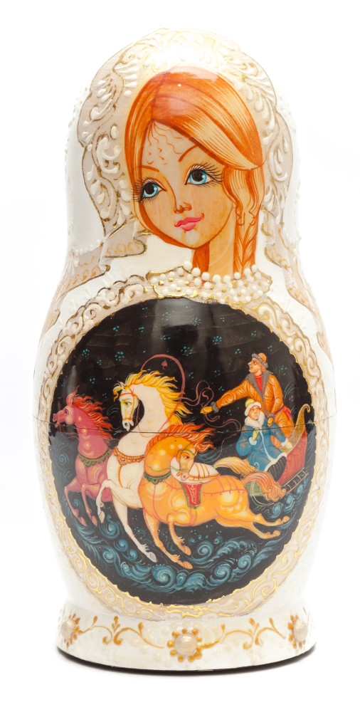 Shop Exclusive Nesting Dolls 190 mm Russian Troika handpainted Wooden Matryoshka Doll 5 pcs (by Sheherazade) online at Skazka.site | Eligible for fast shipping and free returns. 190 mm Russian Troika handpainted Wooden Matryoshka Doll 5 pcs (by Sheherazade)