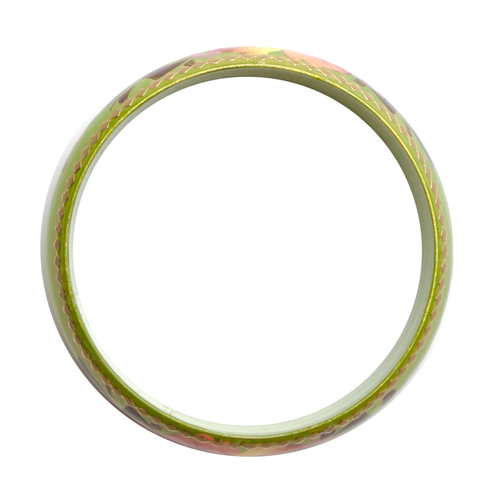 80x20 mm Zhostovo Hand Painted Bracelet (by Lada Workshop)