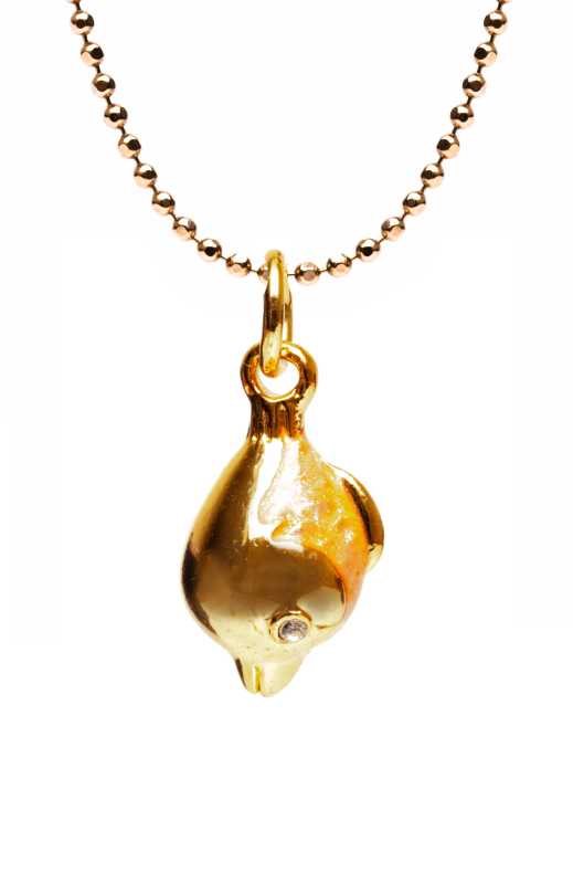 Dolphin Pink Egg Pendant