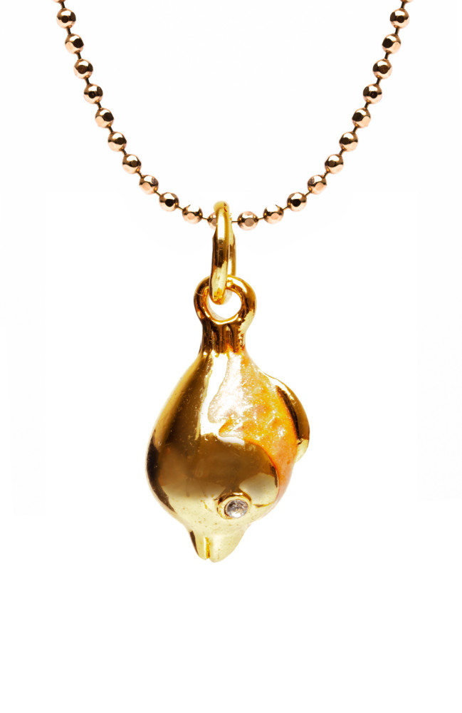 Dolphin Pink Egg Pendant